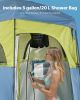 VEVOR Camping Shower Tent, 2-Room Portable Privacy Tent Changing Room with Shower Bag, Ground Stakes, Ropes, Carry Bag, and Support Poles