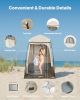 VEVOR Camping Shower Tent, 1 Room, Foldable Privacy Tent Changing Room with Ground Stakes, Ropes, Carry Bag, and Crossbar