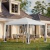 10' x 10' Pop-Up Outdoor Canopy with Sidewalls & Mesh Walls, Instant Setup, Cream White, for Events & Patio