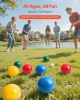 VEVOR Bocce Ball Set, 107 mm, with 8 Resin Balls, Pallino, Carrying Bag and Measuring Rope, Red/Green/Blue/Yellow 4 Colors, for 2 to 8 Players