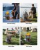 VEVOR Camping Rocket Stove, Wood Burning Portable Rocket Stove with Carrying Bag for Backpacking, SPCC Steel, Double Door, Burn Twigs