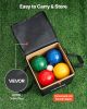 VEVOR Bocce Ball Set, 107 mm, with 8 Resin Balls, Pallino, Carrying Bag and Measuring Rope, Red/Green/Blue/Yellow 4 Colors, for 2 to 8 Players
