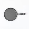 HAWOK 4 Pcs Cast Iron Mini Griddle, 6.3''Round Cast Iron Griddle Pan, Pre-seasoned Oven Safe Cookware for Camping, Indoor and Outdoor Use, Black