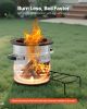 VEVOR Camping Rocket Stove, Wood Burning Portable Rocket Stove with Carrying Bag for Backpacking, Stainless Steel, Single Door, Burn Wood