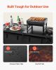 VEVOR Camping Kitchen Table, Folding Outdoor Cooking Table, 3 Adjustable Heights, Aluminum Lightweight Portable Cook Station with Storage Organizer