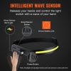 VEVOR 2PCS Rechargeable Headlamp, 350 lumens 230° Wide Beam, 6 Lighting Modes IPX4 Waterproof LED Head Lamp, with Motion Sensor for Camping, Hiking