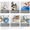 13000W Portable Windproof Camping Stove Five-head Gas Cooking Burner with Piezo Ignition Stepless Flame Control Fit For ISO-butane, Propane