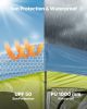 VEVOR Camping Shower Tent, 2-Room Portable Privacy Tent Changing Room with Shower Bag, Ground Stakes, Ropes, Carry Bag, and Support Poles
