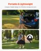 VEVOR Folding Camping Table, Portable Outdoor Lightweight Picnic Table, 600D Oxford Fabric Waterproof Canvas Travel Beach Tables, with 4 Cup Holders