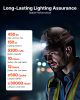 VEVOR Headlamp, Bright LED Rechargeable Headlight, Lightweight Head Flashlight with 16 Lighting Modes, Adjustable Headband & 90° Angle