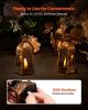 VEVOR 12 Pcs Decorative Candle Lantern, LED Electric Flameless Candle, Plastic LED Holder with Glass