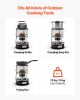 VEVOR 9000 BTU Portable Kerosene Heater & Stove, 2 in 1 Non-Electric Indoor Outdoor Heater with Adjustable Height & Flame & Easy Storage,for Camping