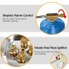 13000W Portable Windproof Camping Stove Five-head Gas Cooking Burner with Piezo Ignition Stepless Flame Control Fit For ISO-butane, Propane