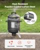 VEVOR Charcoal Smoker, 16" Vertical Charcoal BBQ Grill, Coated Steel Barbecue Smoker with 2 Grilling Grates, Thermometer