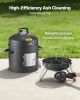 VEVOR Charcoal Smoker, 16" Vertical Charcoal BBQ Grill, Coated Steel Barbecue Smoker with 2 Grilling Grates, Thermometer