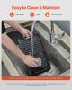 VEVOR Reversible Grill/Griddle, 14x8.5 inch Pre-Seasoned Cast Iron Griddle, Portable Rectangular Pan with Handle