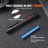 VEVOR 5.9 Inch Rechargeable Penlight, 300 lumens 3 Lighting Modes Pocket Pen Light, Adjustable Focus, IP44 Waterproof, Aluminum Alloy for Camping