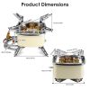 13000W Portable Windproof Camping Stove Five-head Gas Cooking Burner with Piezo Ignition Stepless Flame Control Fit For ISO-butane, Propane