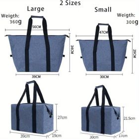 Multi-Purpose Cooling Carrier ��� 5.28 Gallon Foldable Bag for Picnics, BBQs & Supermarket Runs (Color: Blue)