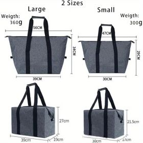 Multi-Purpose Cooling Carrier ��� 5.28 Gallon Foldable Bag for Picnics, BBQs & Supermarket Runs (Color: Gray)