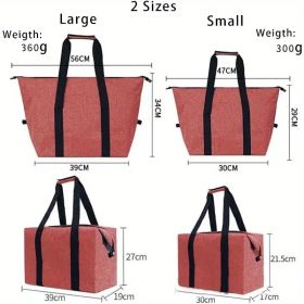 Multi-Purpose Cooling Carrier ��� 5.28 Gallon Foldable Bag for Picnics, BBQs & Supermarket Runs (Color: Red)